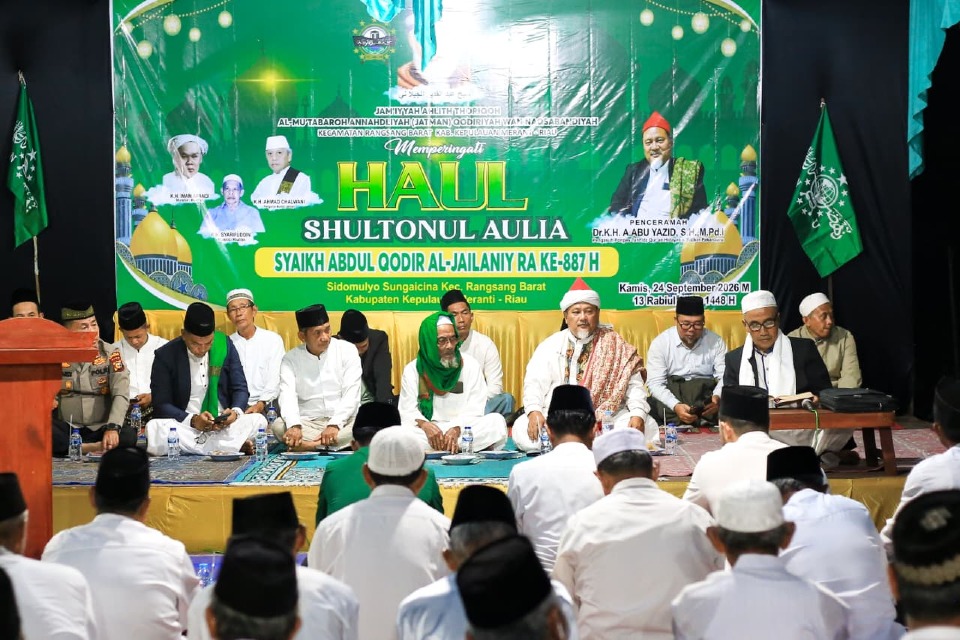 image Haul Akbar Syekh Abdul Qodir Al-Jailani, Pemkab Meranti Ajak Generasi Muda Teladani Ulama
