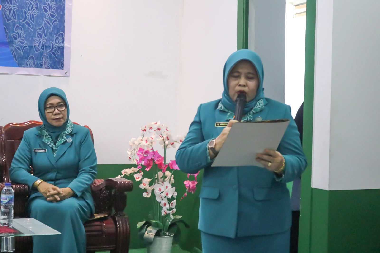 Ketua PKK Kep. Meranti Hj. Ismiatun, S.E Memberikan Sambutan Pada Acara HKG PKK ke 52
