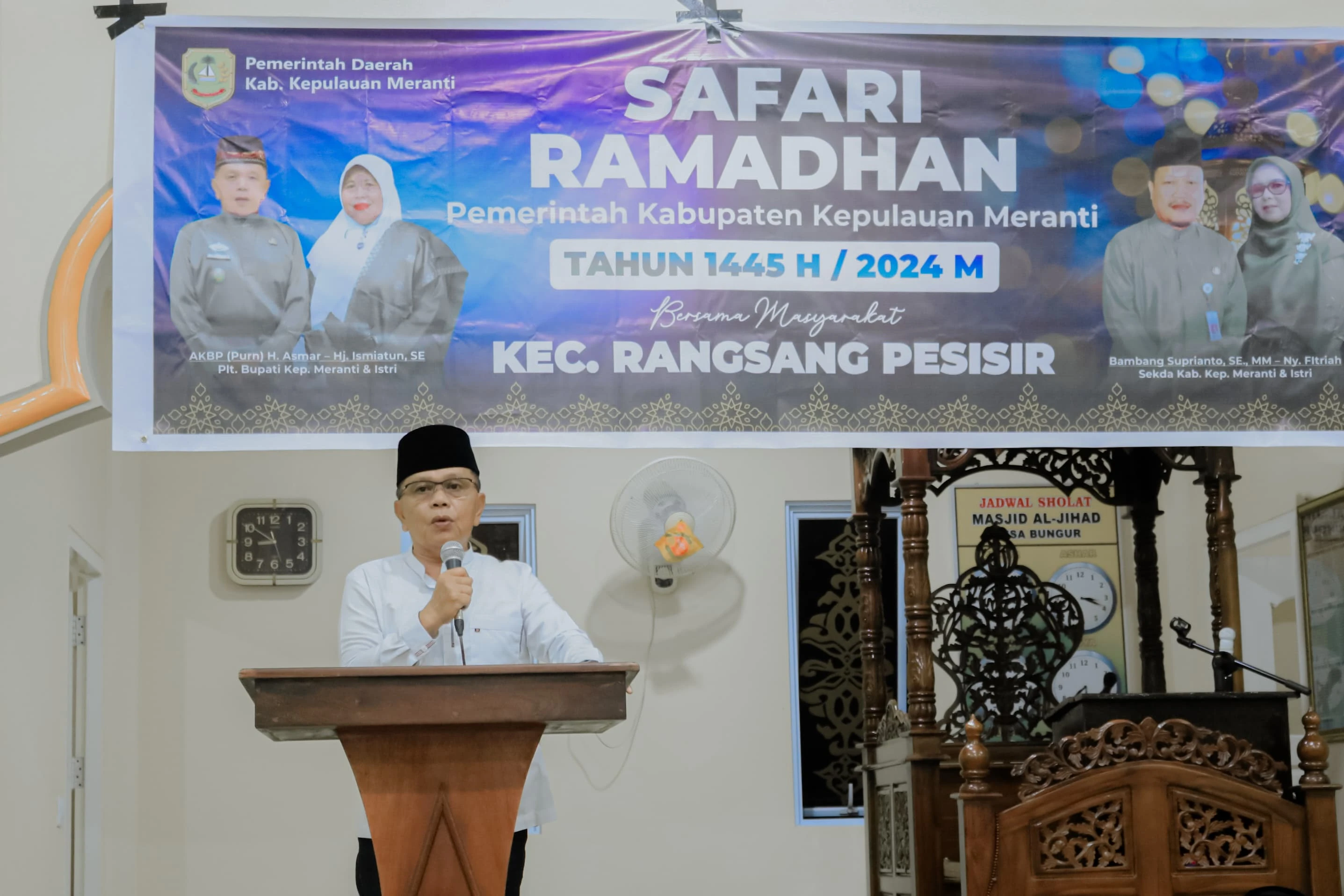 Plt Buoati Safari Ramadhan 1445 H di masjid al Jihad desa bungur rangsang pesisir