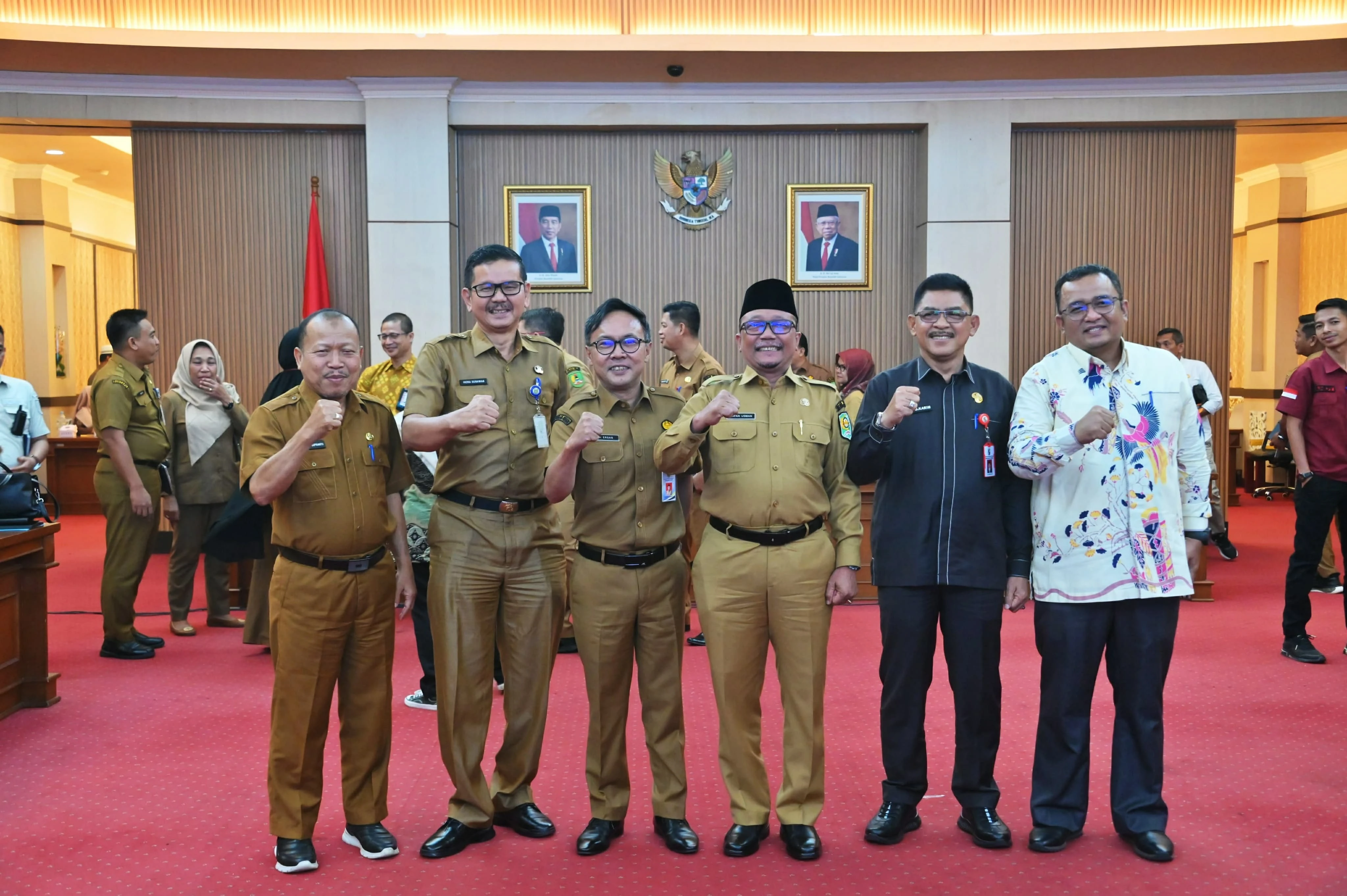 Sekda Bambang Suprianto menghadiri Rapat Koordinasi (Rakor) Peningkatan Dimensi Pengalaman Indeks Perilaku Anti Korupsi (IPAK) wilayah Provinsi Riau
