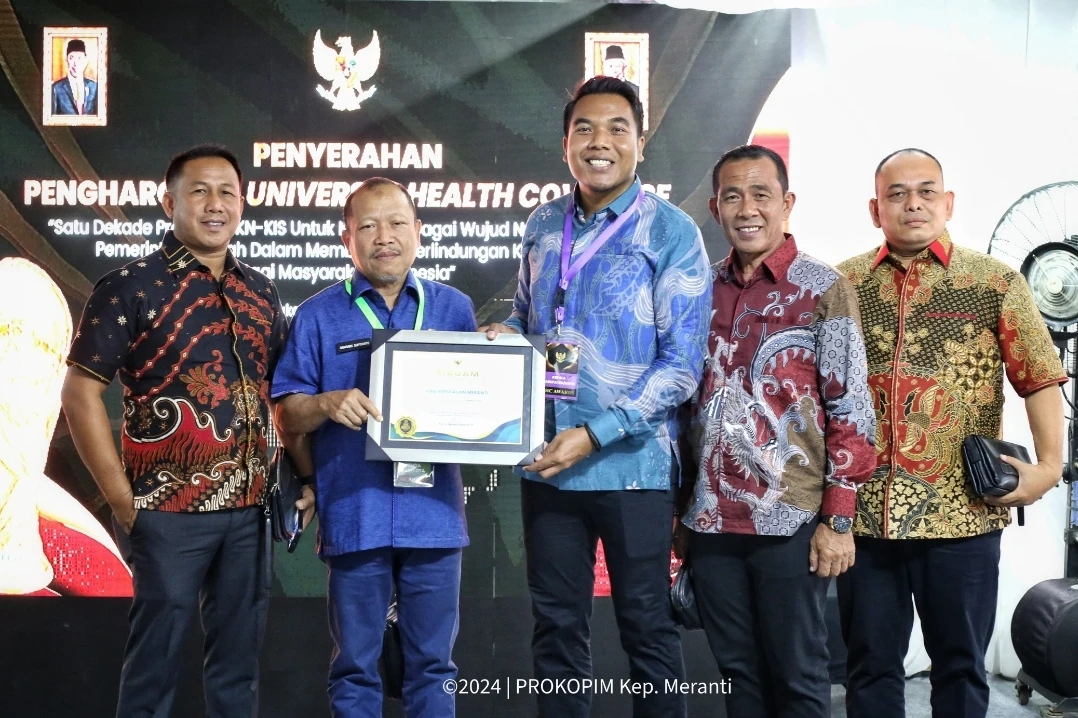 Kepulauan Meranti kembali meraih Penghargaan di Universal Health Coverage (UHC) Award 2024. Kali ini untuk kategori madya dari Kementerian Koordinator Pembangunan Manusia dan Kebudayaan (Kemenko PMK).