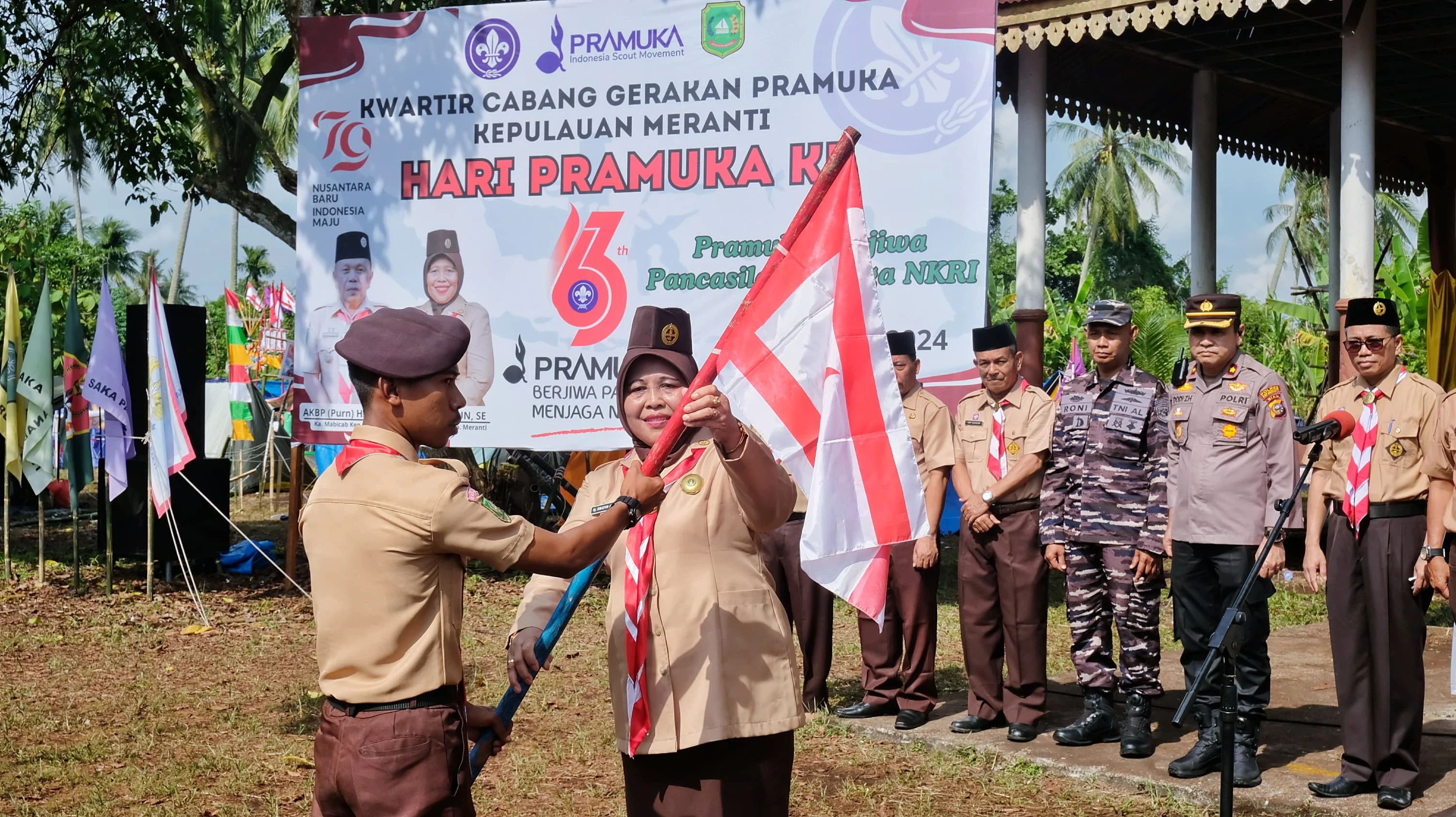 Apel Hari Pramuka di Buper Rumbia Berduri Selatpanjang