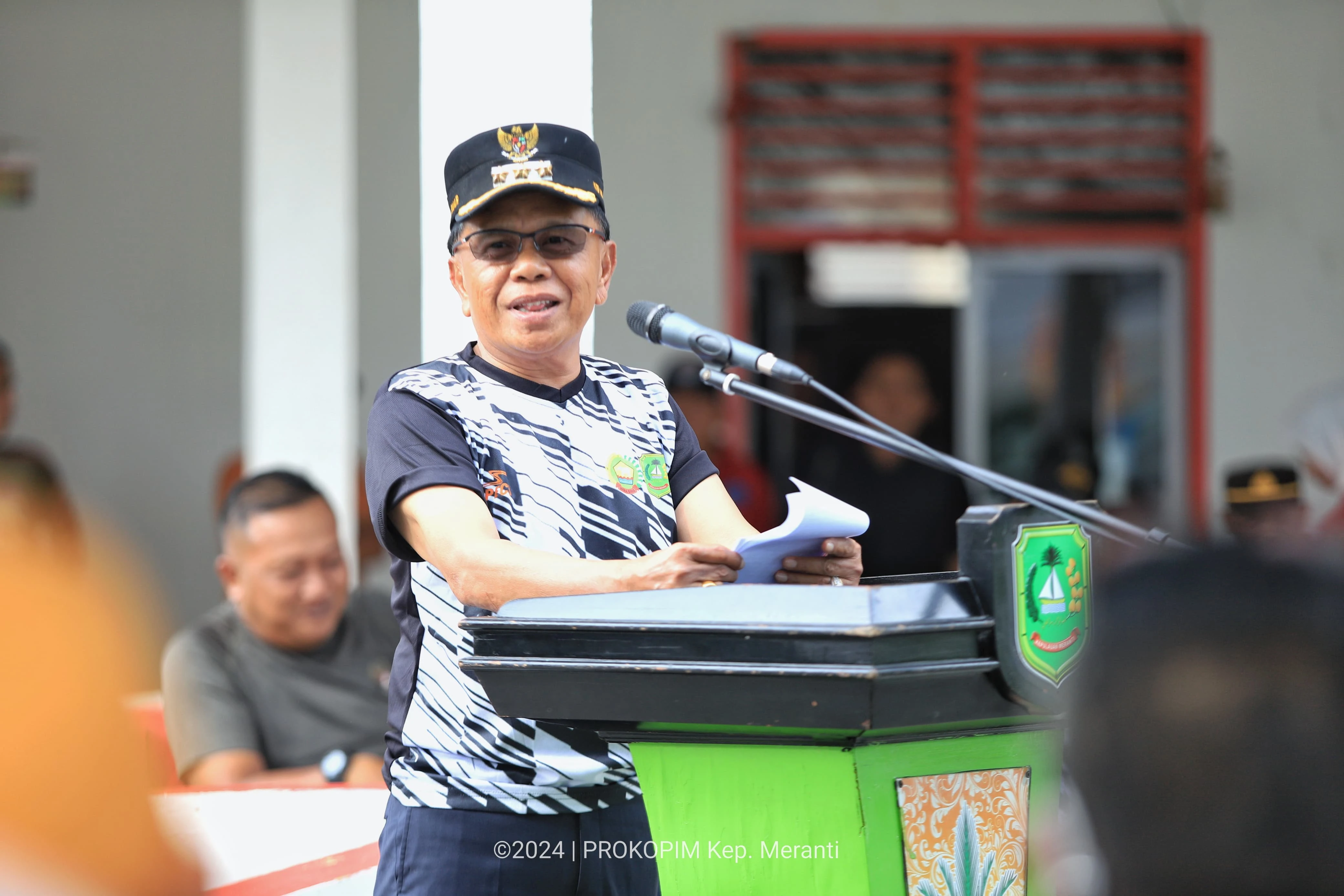Plt. Bupati H. Asmar Memberikan Sambutan pada pembukaan Turnamen bola voli babinsa Cup III