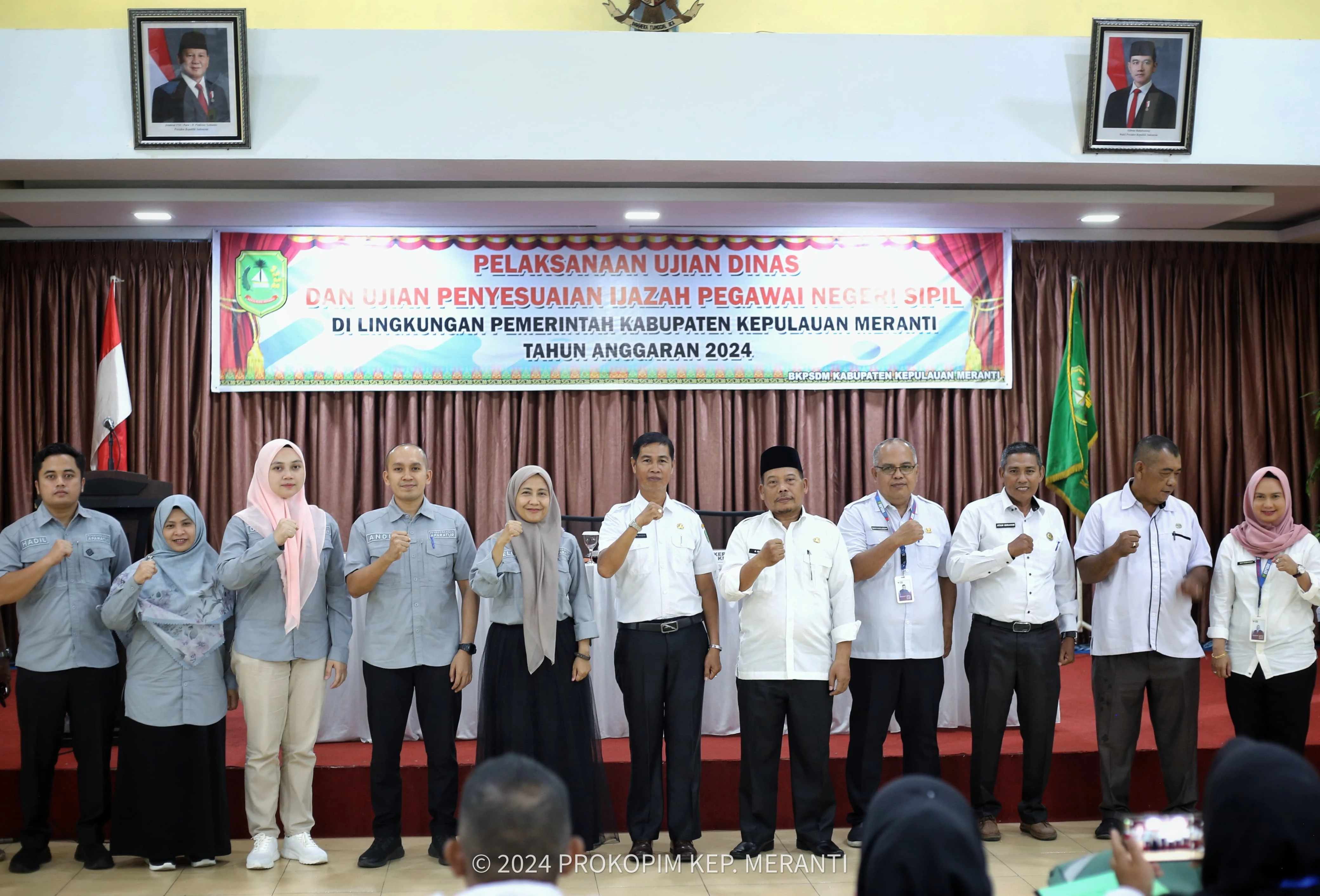 Badan Kepegawaian dan Pengembangan Sumber Daya Manusia (BKPSDM) dan Badan Kepegawaian Provinsi Riau menggelar ujian dinas dan penyesuaian ijazah bagi aparatur sipil negara (ASN) di lingkungan Pemkab Kepulauan Meranti tahun 2024