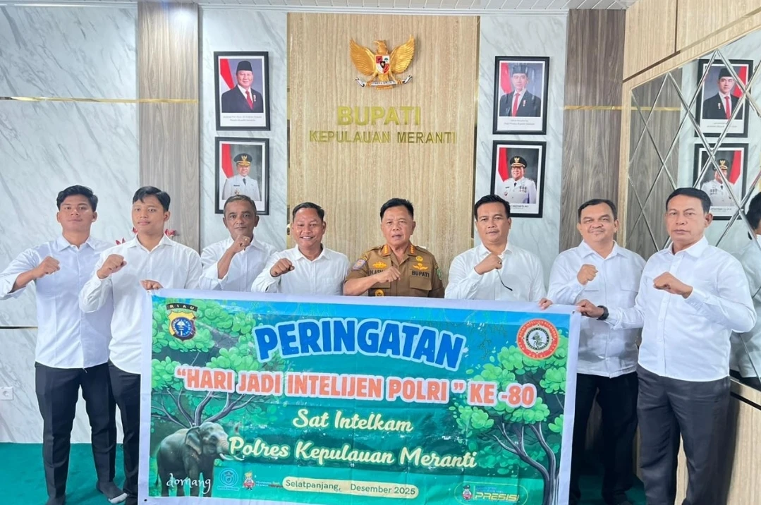 Bupati Asmar Sambut Silaturahmi Sat Intelkam Polres Meranti di HUT ke-80 Intelijen Polri